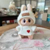 For 17cm labubu doll outfit clothes bear label hat love sweater set Cute Decoration Little Clothes