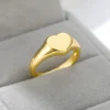Stainless Steel Heart Rings For Women Gold Color Engagement Wedding Party Ring Female Fashion Finger Jewelry Gift 2024 Trend