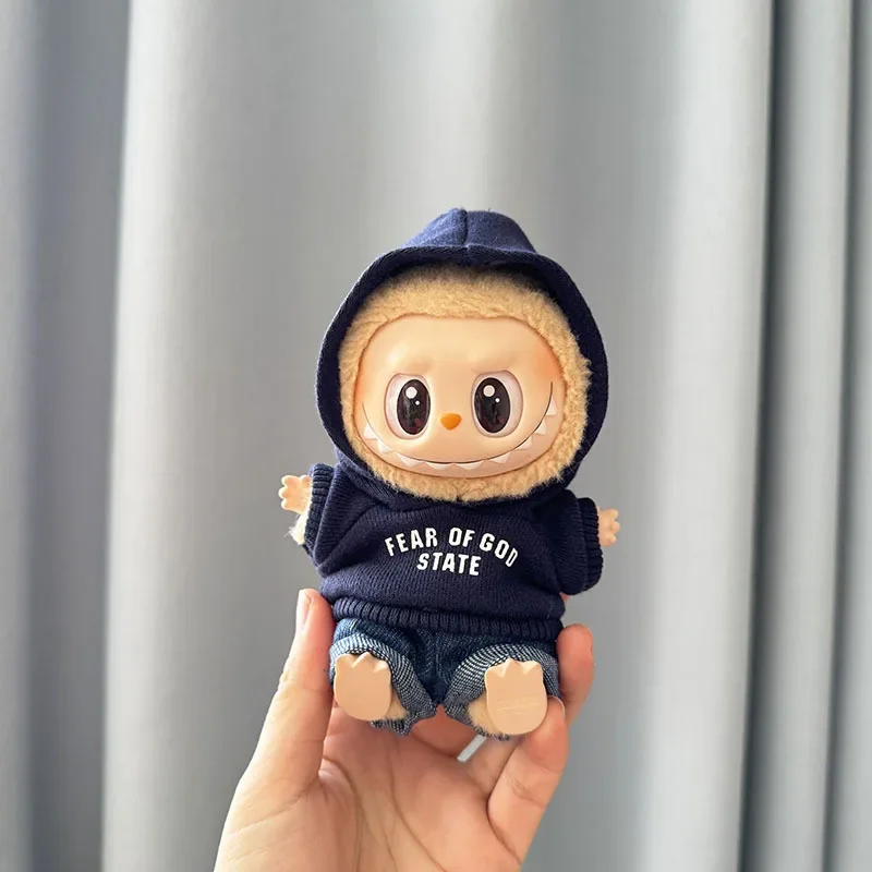 Labubu 17cm Clothes II Idol Dolls Sitting Party The Monster Outfit Accessories Clothing DIY Kids Gift Hoodie And Jeans ED18H - Image 2