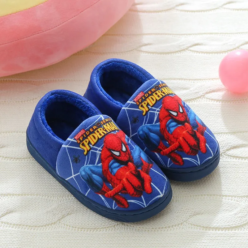 Cartoon Printed Spider-man Cotton Slippers For Children's Shoes Fashion New Style Warmth Autumn Winter Indoor Kids Boys Slipper - Image 5