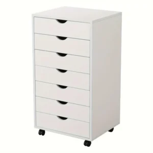 Custom.Drawer Chest, Wood Storage Dresser File Cabinet Organizer with Wheels - Under Desk - Bedroom & Home Office - Perfe