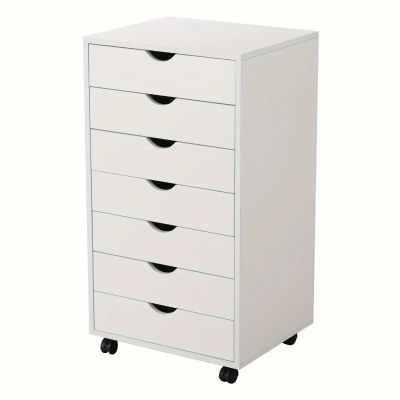 Custom.Drawer Chest, Wood Storage Dresser File Cabinet Organizer with Wheels - Under Desk - Bedroom & Home Office - Perfe