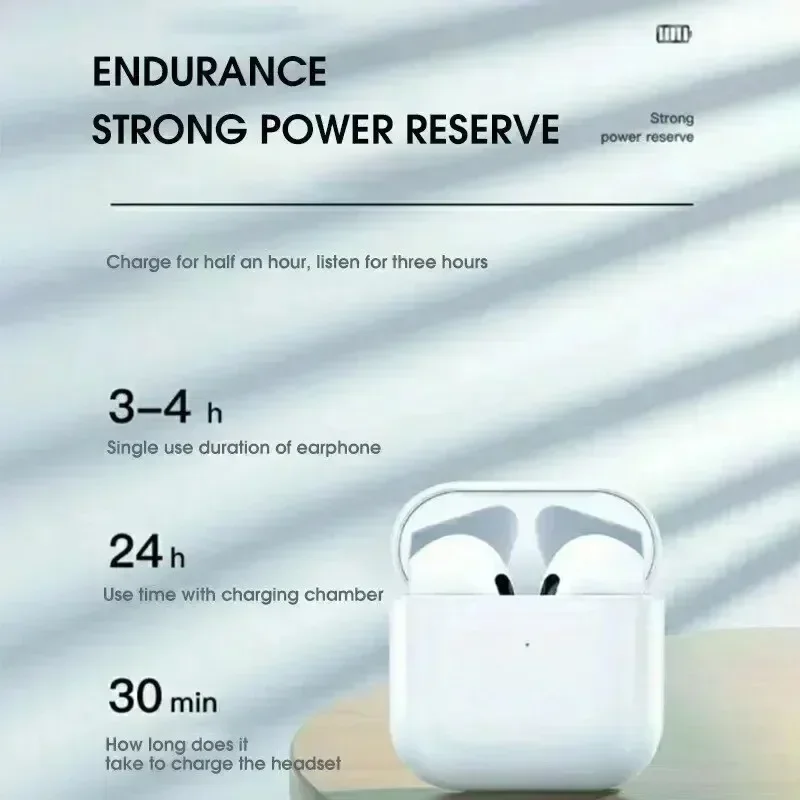 2024 Air Pro 4 TWS Wireless Bluetooth Earphones Headphones Mini Earpone Headset For PC Android Apple iPhone Earbuds Accessories - Image 4