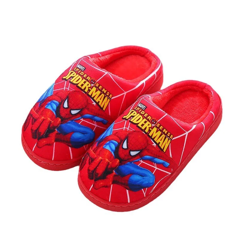 Cartoon Printed Spider-man Cotton Slippers For Children's Shoes Fashion New Style Warmth Autumn Winter Indoor Kids Boys Slipper - Image 6