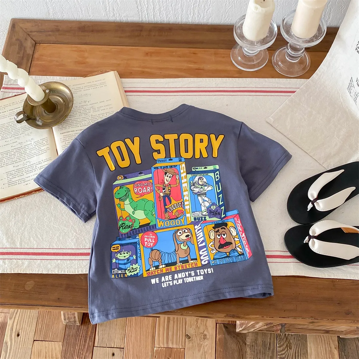 2024 New Summer Boys T-shirt Printed Cartoon Fashion Loose Short Sleeve Tops Children Clothes Baby Round Collar Tees 9m-6y - Image 2
